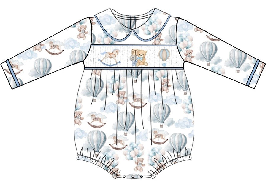 Boys Vintage Smocked Romper