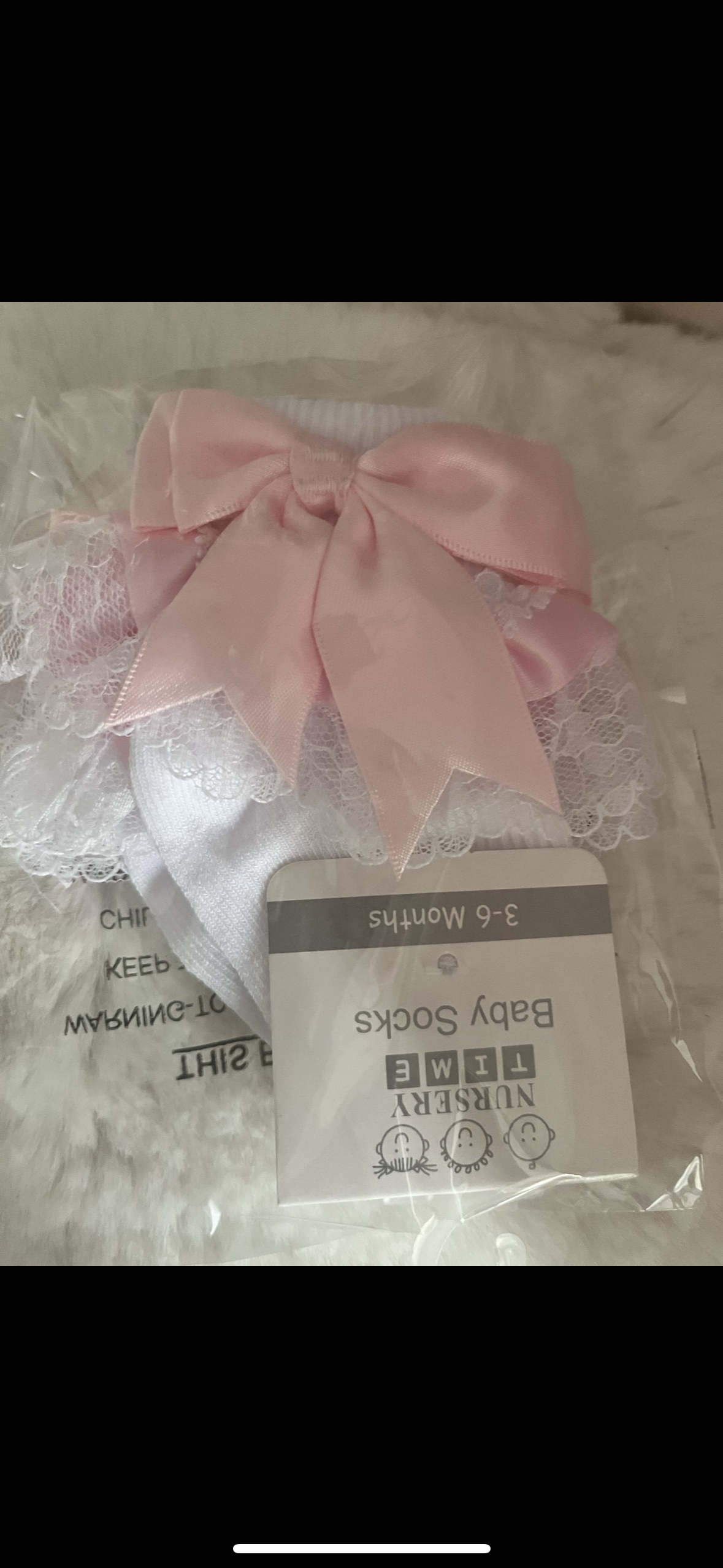 Baby Girls Lace & Bow Ankle Socks