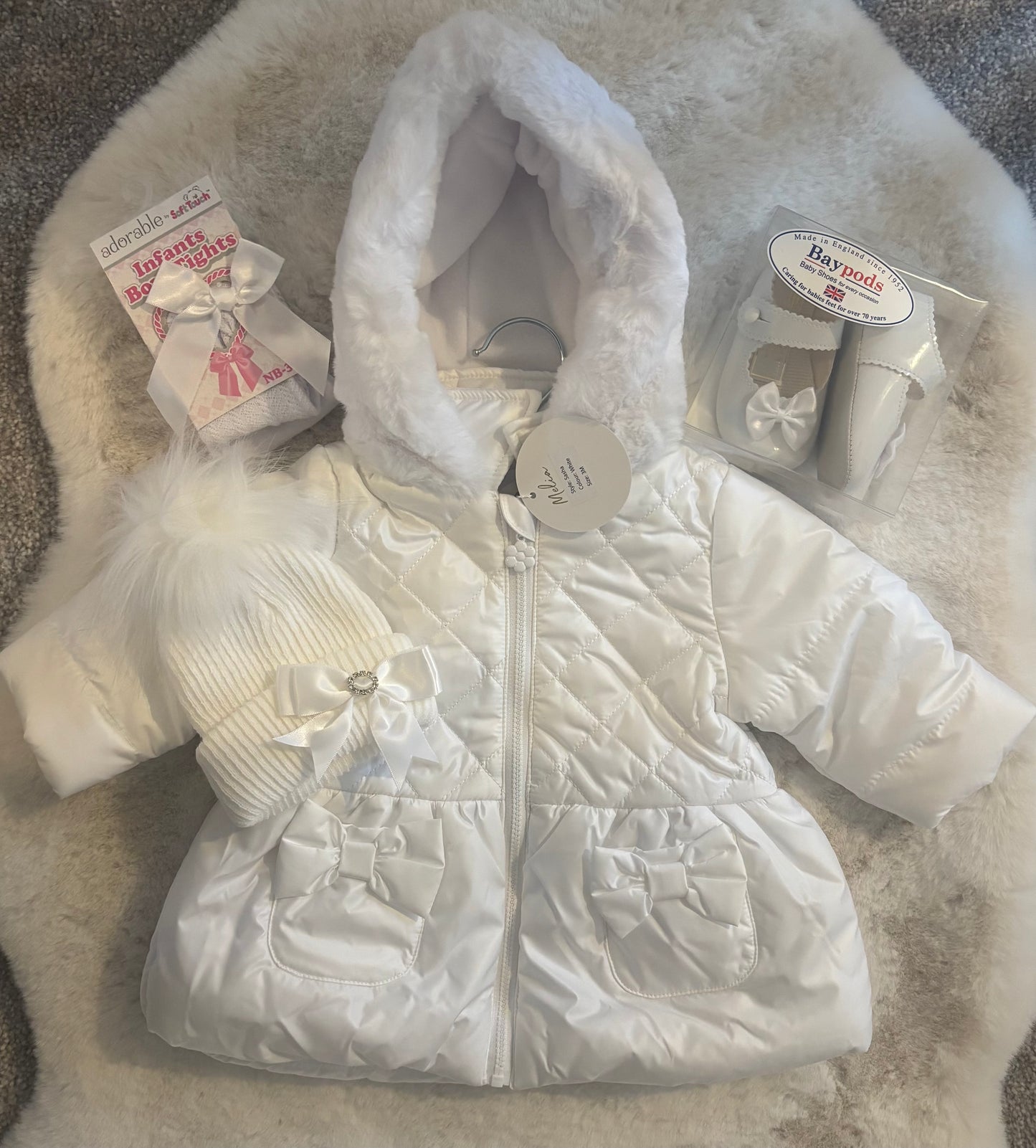 Baby girls sevva white coat
