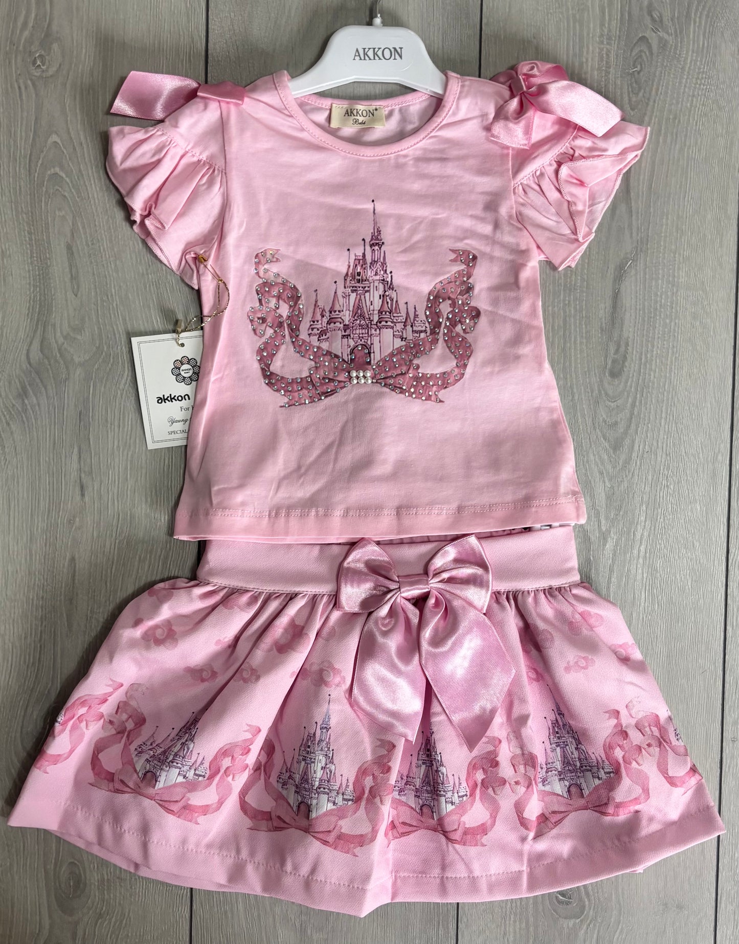 Girls Princess Castle Skirt Set