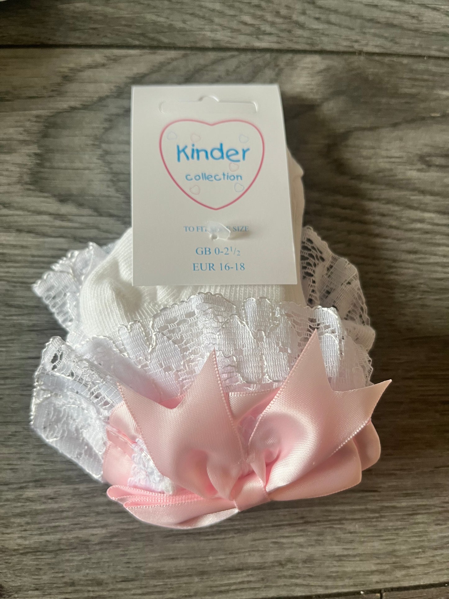 Kinder Collection Ribbon & Lace Bow Socks