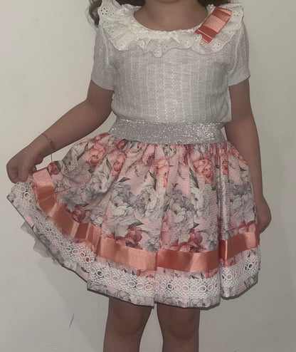 Girls Top & Skirt Set