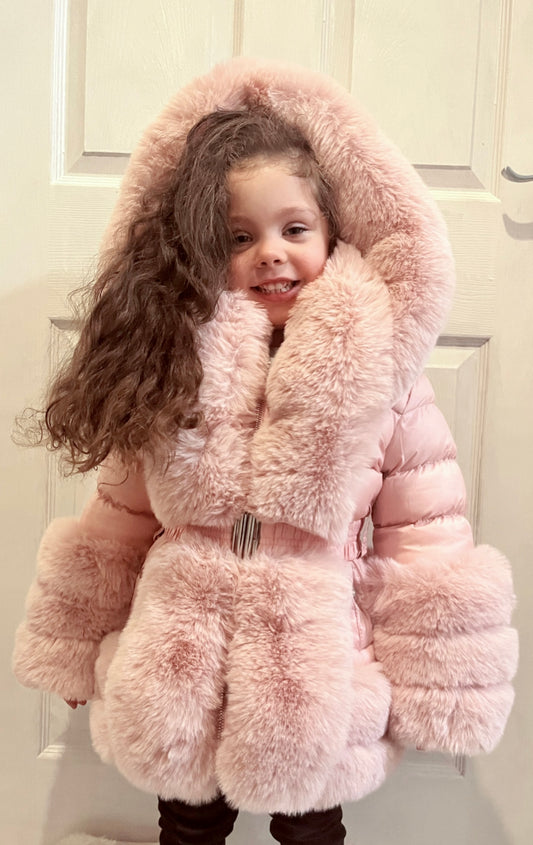 Girls faux fur coat