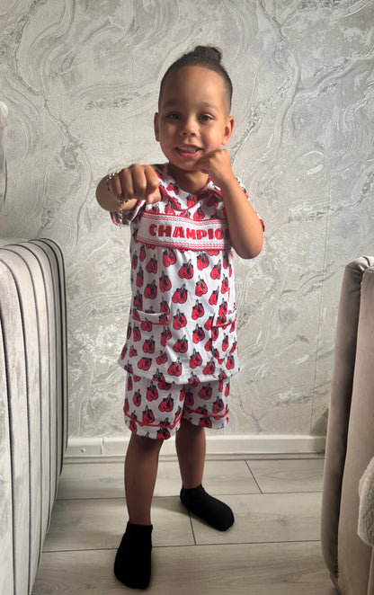 Exclusive Boys Boxing Smocked Pyjamas