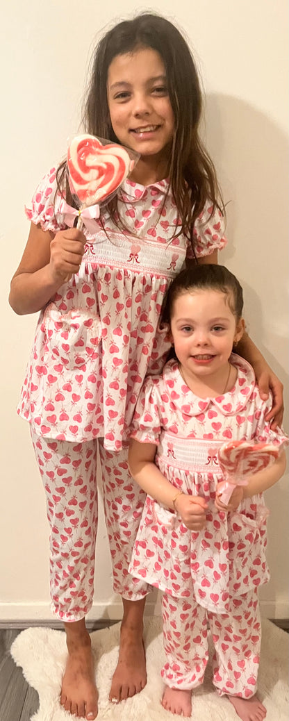 Girls Love Lollipops Smocked PJ’s