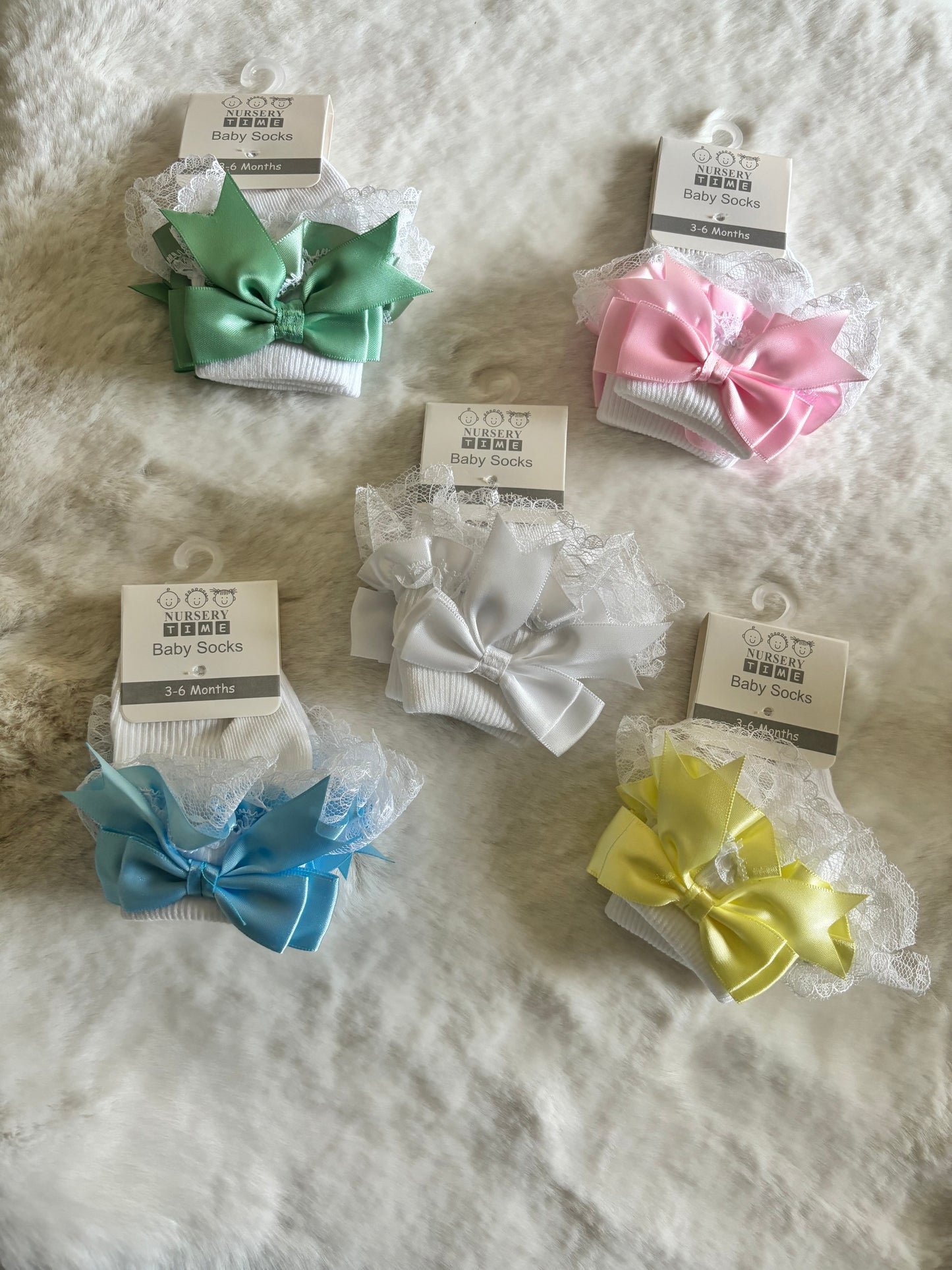 Baby Girls Lace & Bow Ankle Socks