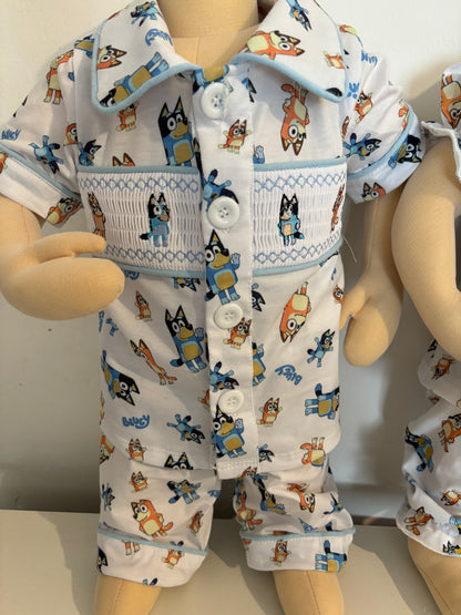 Bluey smocked pyjamas