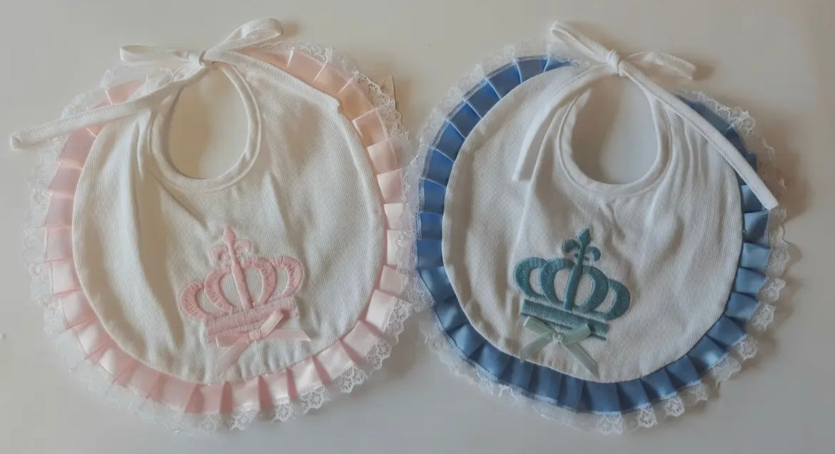 Luxury Satin & Lace Frilly Bib