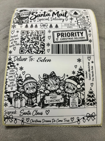 Personalised Nice List Labels