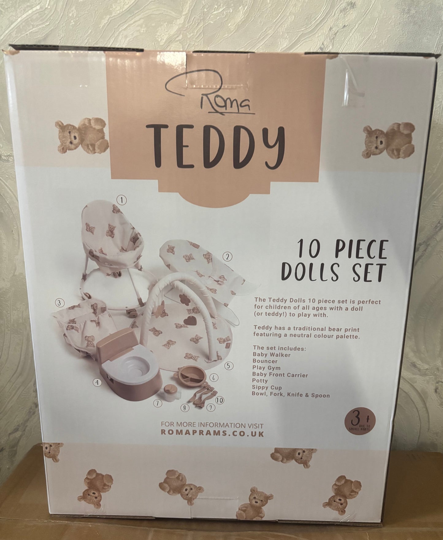 Roma Teddy Dolls Playset