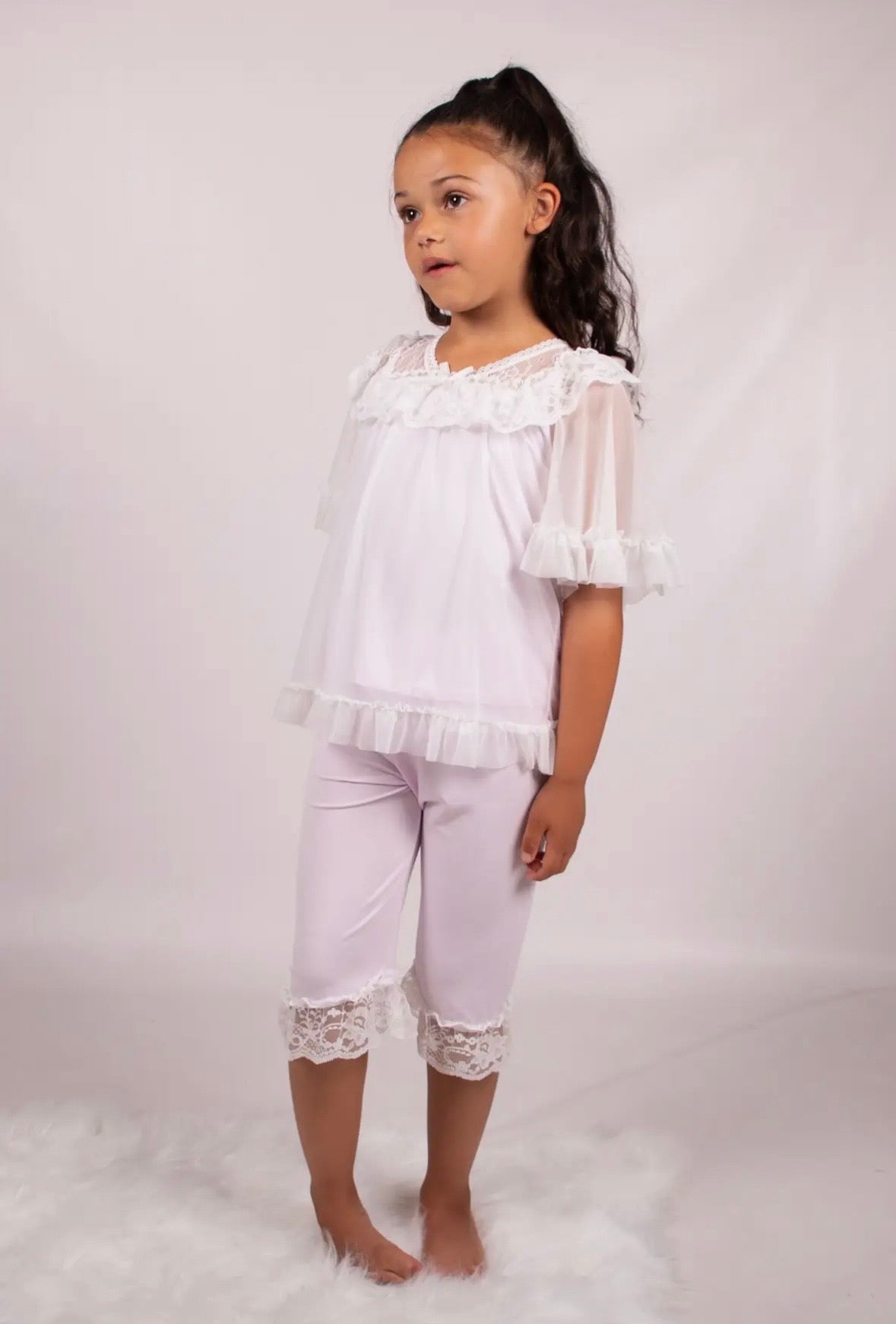 Girls Lavender Lace Beau Kid Pyjamas