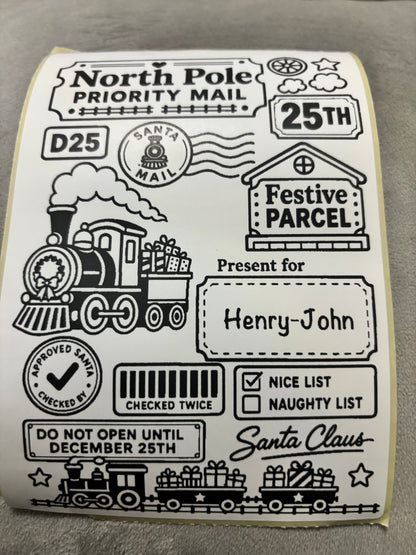 Personalised Nice List Labels