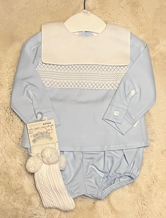 Boys Smocked Jam Pants Set