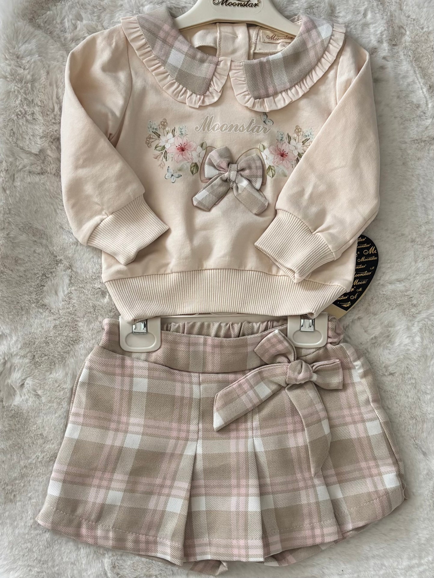 Baby Girls Beige Winter Skort Set