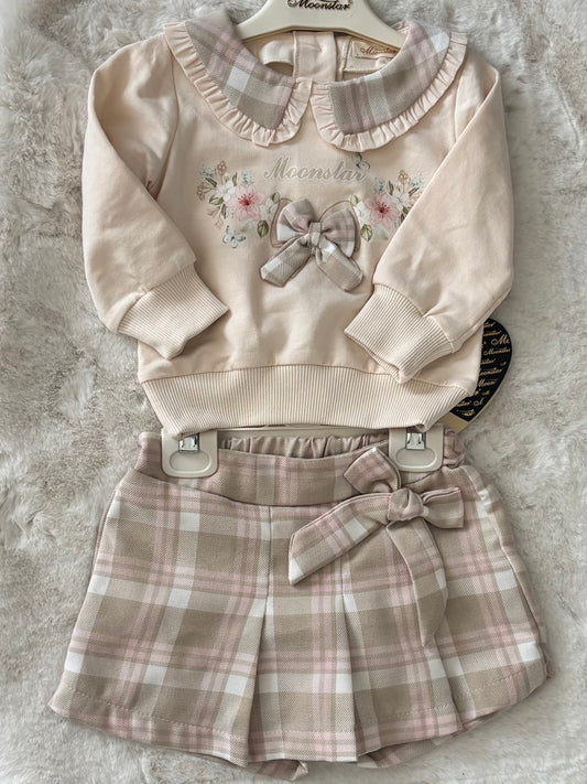 Baby Girls Beige Winter Skort Set