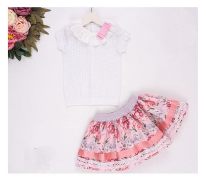 Girls Top & Skirt Set