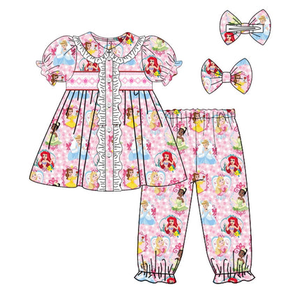 Girls Pretty Princess smocked PJs