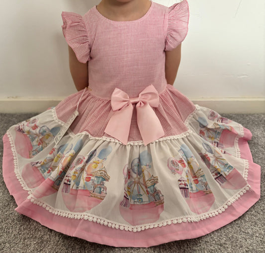 Girls Neon Kids fairground Dress