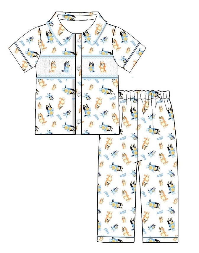 Bluey smocked pyjamas