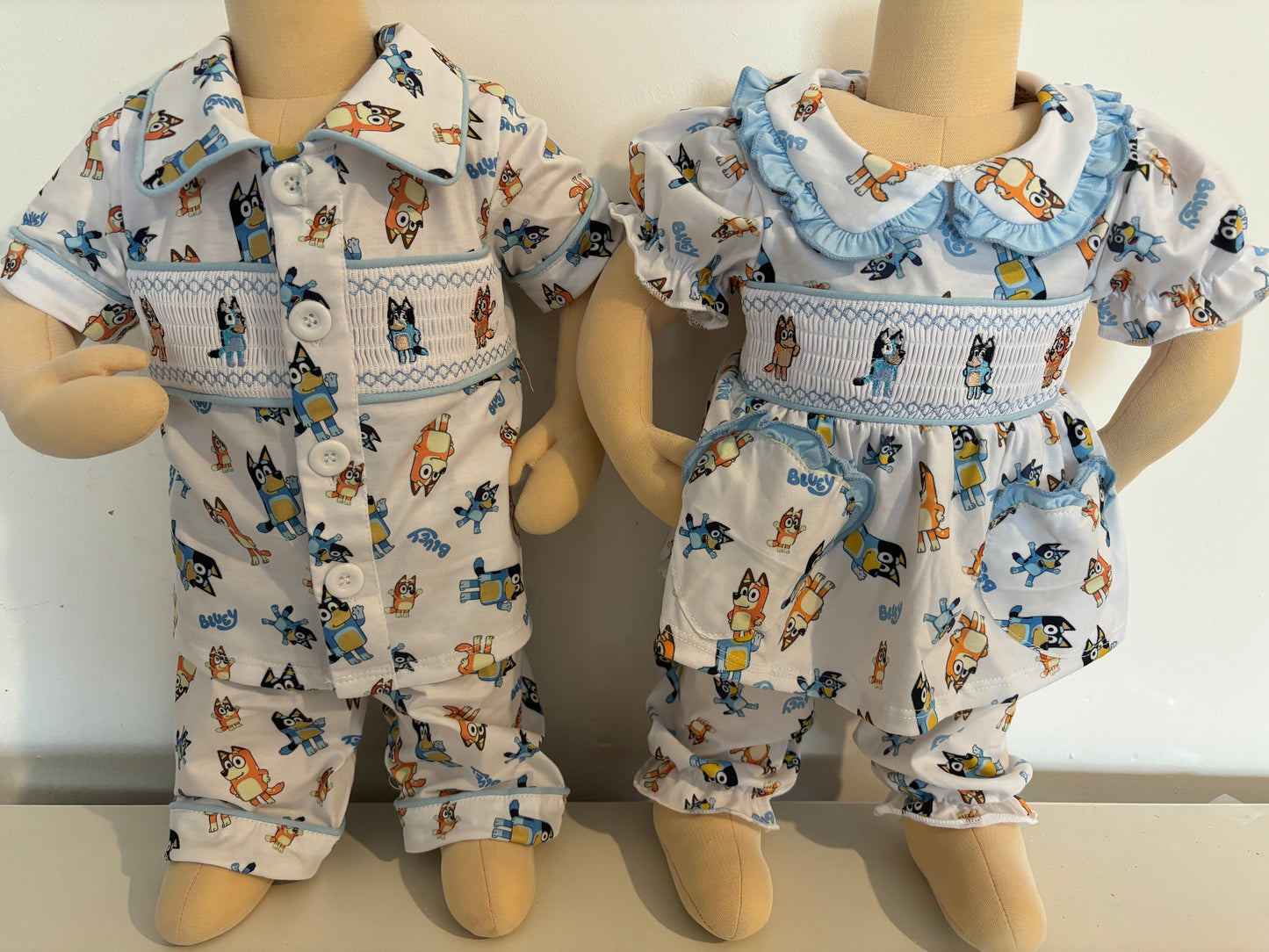 Bluey smocked pyjamas