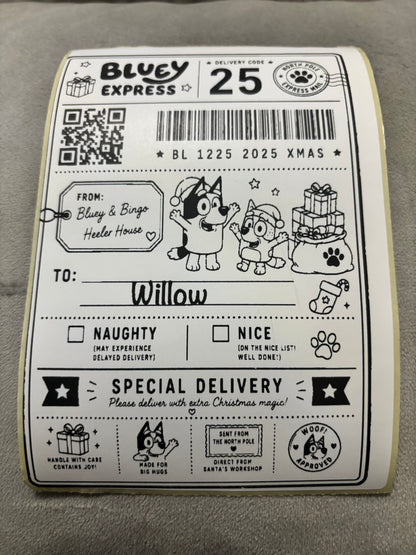 Personalised Nice List Labels