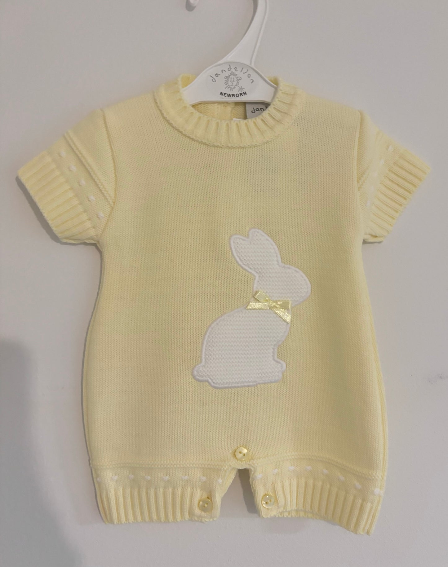 Dandelion Unisex Knitted Bunny Romper
