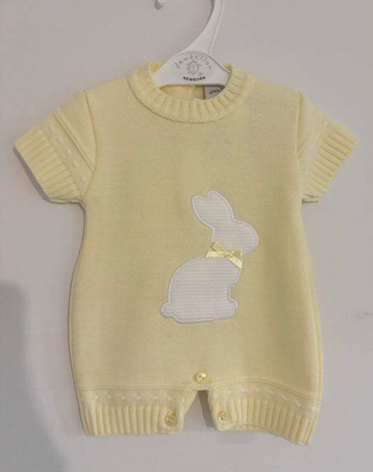 Dandelion Unisex Knitted Bunny Romper