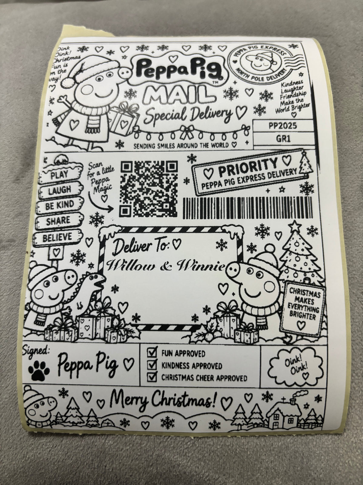 Personalised Nice List Labels