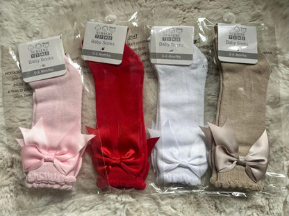 Infant Knee High Bow Socks