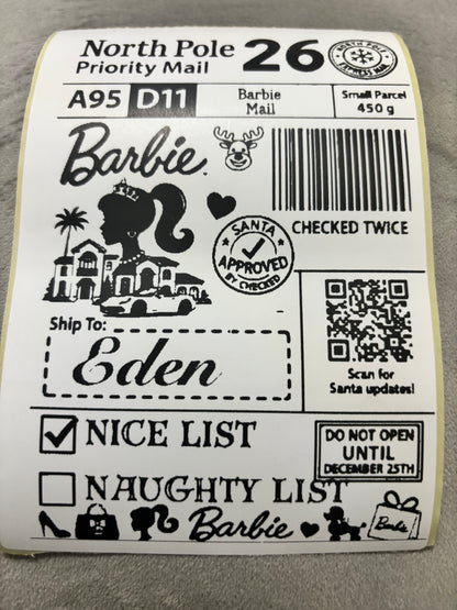 Personalised Nice List Labels