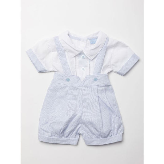 Rockabye boys striped dungaree set