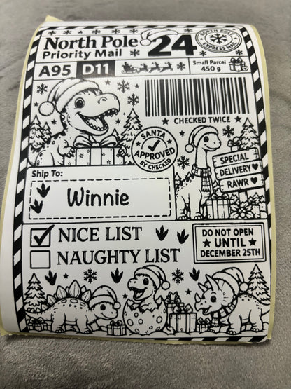 Personalised Nice List Labels
