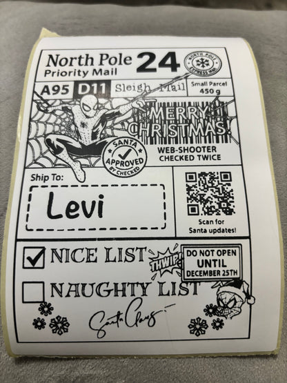 Personalised Nice List Labels