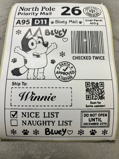 Personalised Nice List Labels