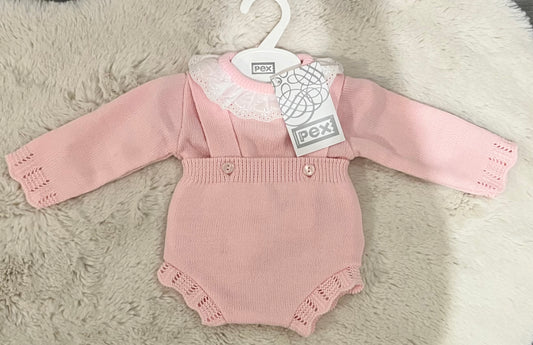 Cindy Girls Knitted Dungaree Set