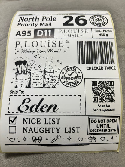 Personalised Nice List Labels