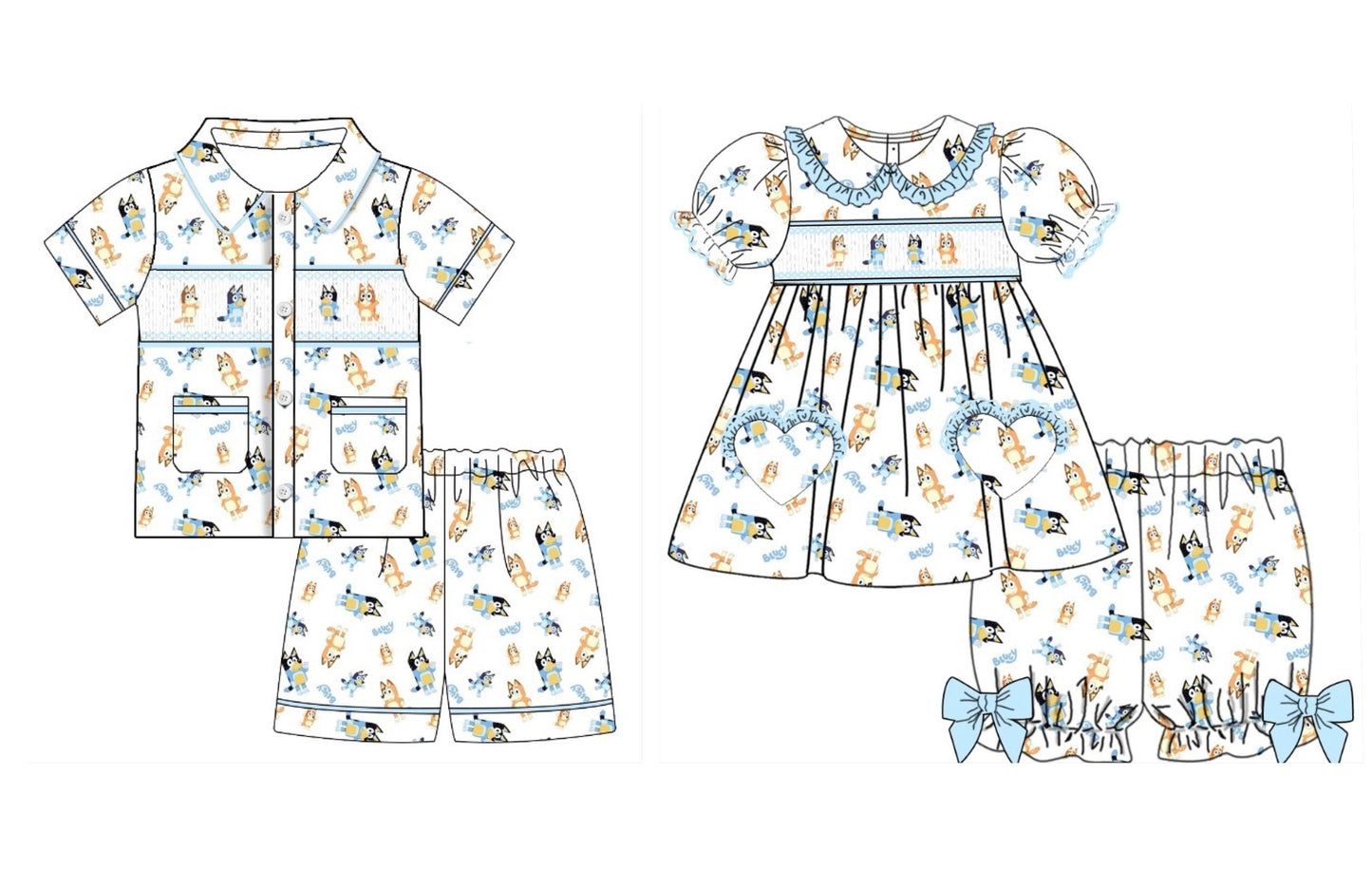 Bluey Summer Smock pjs